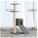 vidaXL Mačje drevo s praskalniki iz sisala svetlo sivo 92 cm | Shoptok.si