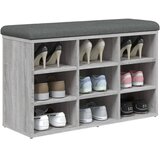  Klupa za cipele siva boja hrasta 82x32x50 cm konstruirano drvo | shoptok.hr