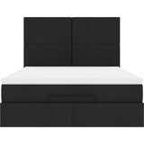  Otomanski krevet s madracem i LED crni 140x200 cm od tkanine | shoptok.hr
