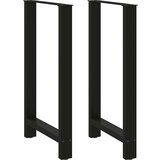 vidaXL Noge kavne mizice črna 2 kosa 60x(100-101) cm jeklo Cene