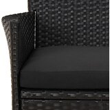  5-dijelni vrtni bistro set od poliratana s jastucima crni Crna | Shoptok.si