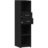  Visoka komoda crna 30 x 42,5 x 124 cm od konstruiranog drva | shoptok.hr
