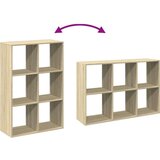 vidaXL Pregrada s knjižno omaro sonoma hrast 69,5x29x103,5 cm inž. les | Shoptok.si