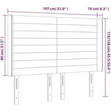  Uzglavlje s ušima crno 147x16x118/128 cm od tkanine | shoptok.hr