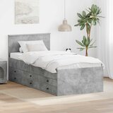  Krevet na dan Beton siva i crna 100 x 200 cm Konstruirano drvo | shoptok.hr