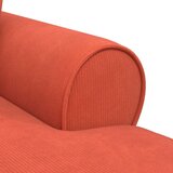  Naslonjač z krilom z blazino Rdeče oranžna 91 x 157 x 91 cm | Shoptok.si