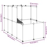  Kavez za male životinje crni 142 x 74 x 93 cm PP i čelik | shoptok.hr