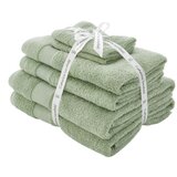 Catherine Lansfield Zeleni frotirni bombažni komplet brisač 6 ks Anti-Bacterial – Cene