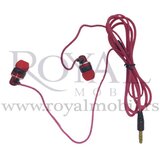 Ofia handsfree univerzalne slušalice C5-2258 3.5mm pink sa crvenim | ePonuda.com