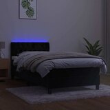  box spring s madracem LED crni 90x190 cm baršun | shoptok.hr