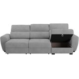 CARRYHOME KOTNA SEDEŽNA GARNITURA, mikrovlakna siva | Shoptok.si
