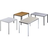  pravokotna miza, kromirana štirikotna cev, šxg 1600 x 800 mm, bela | Shoptok.si