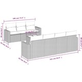  8-dijelni set vrtnih sofa s jastucima smeđi od poliratana | shoptok.hr