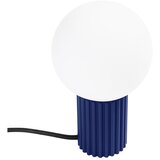 Nice Lamps Temno modra namizna svetilka s steklenim senčilom (višina 19 cm) Orbital – Cene