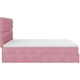  Otomanski posteljni okvir z vzmetnicami roza 160x200cm žamet, (21653279) | Shoptok.si
