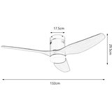  ZEVENTI - LED plafonski ventilator PADUA LED/18W/230V Wi-Fi Tuya bela/braon + daljinski upravljač | Eponuda.com