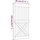  Klizna vrata s priborom za montažu 95 x 210 cm masivna borovina | shoptok.hr