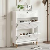  Ormar za cipele ALKMAAR 78 x 24 x 103 cm Konstruirano drvo - Bijela visokog sjaja | shoptok.hr
