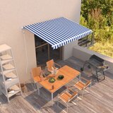 vidaXL Avtomatsko zložljiva tenda 300x250 cm modra in bela Cene