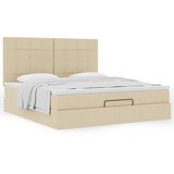  Otomanski krevet s madracem krem 160x200 cm od tkanine | Eponuda.ba