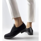 Gemre Black eco-suede Oxford shoes Sunderland | Shoptok.si