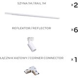 Zuma line 3565 - Spot svetiljka za šinski sistem TUBE 6xGU10/35W/230V, bela | Eponuda.com