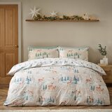 Catherine Lansfield Flanelska posteljina za bračni krevet u prirodnoj boji 230x220 cm Brushed Christmas Deer – | shoptok.hr