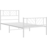 Metalni okvir kreveta uzglavlje i podnožje bijeli 80x200 cm | shoptok.hr