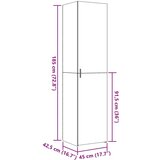 vidaXL Visoka komoda crna 45x42,5x185 cm od konstruiranog drva | shoptok.hr