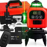  Komplet LCD aku. 16 linijski zeleni gradbeni laserski nivelir 2x 3000mAh LK-801 Cene