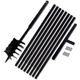 vidaXL Jeklen spiralni vrtalni sveder za zemljo z ročajem 180 mm z 9 m pod. | Shoptok.si