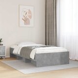  Okvir kreveta boja betona 100x200 cm od konstruiranog drva | shoptok.hr