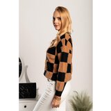 Fenzy Pulover S Karo Uzorkom Salanilla, Crna I Boja Deve | shoptok.hr
