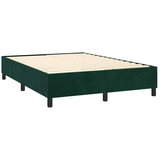  Boxspring - Krevet s oprugama i madracem tamnozeleni 140x200 cm baršunasti - Tamnozelena 140 x 200 cm Okomite pruge | shoptok.hr
