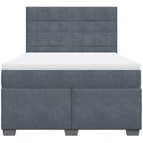  Krevet s oprugama i madracem tamnosivi 140x190 cm baršunasti | shoptok.hr