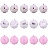  Set božićnih kuglica XL 15 pcs Ružičasta Plastika | Eponuda.com