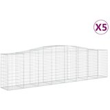  Lučne gabionske košare 5 kom 400x50x100/120cm pocinčano željezo | shoptok.hr
