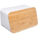 Five Kutija za hleb sa daskom za sečenje 37x22.5x23.5cm metal i bambus bela Cijene