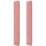  Posteljno vzglavje roza 83x16x118/128 cm žamet | Shoptok.si