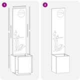 vidaXL Vrtni Sadič s Dekorativnom Pločom Maslinovo zelena 32 x 140 cm | shoptok.hr