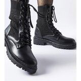 Gemre Emanuele black sock boots with rhinestones | shoptok.hr
