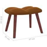  Stolica za ljuljanje s osloncem za noge smeđa baršunasta | shoptok.hr