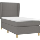  Okvir kreveta s oprugama i madrac tamnosivi 80x200cm od tkanine | shoptok.hr