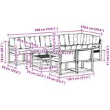 Set vanjskih sofa 9 kom. Prirodna i svijetlo siva | shoptok.hr
