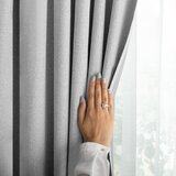 Restilo CORITA curtain, grey, plain, classic and modern style, multifunctional tape, structural fabric with blackout effect, 140 x 245 cm | shoptok.hr
