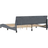  Okvir kreveta s LED svjetlima tamnosivi 200 x 200 cm baršunasti | shoptok.hr
