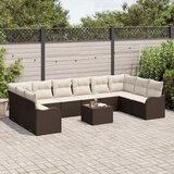  Sjedeća garnitura za vrt Smeđa 55 x 55 x 37 cm poliratan | shoptok.hr