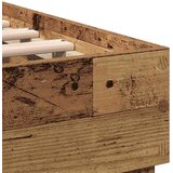  Krevetna konstrukcija s uzglavljem Staro drvo 203 x 185 x 70 cm | shoptok.hr