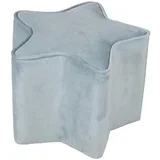 Svijetlo plavi baršunast dječji tabure Lil Sofa –