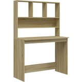 Maison Chic Pisalna miza - pisarniška miza - Računalniška miza s policami sonoma hrast 102x45x148 cm inž. les, (21785504) | Shoptok.si